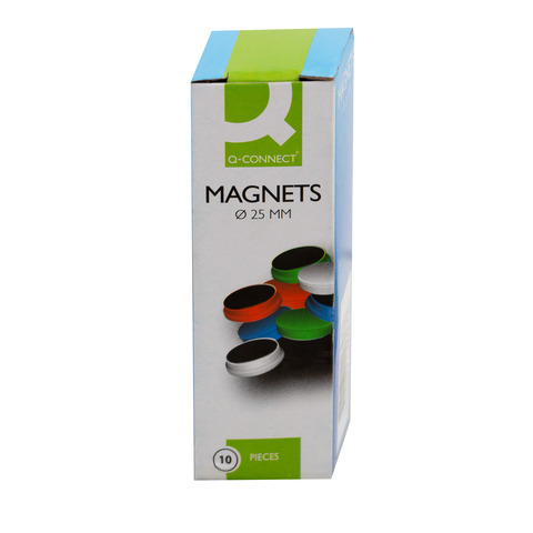 Magneti per lavagne bianche 25 mm Q-Connect verde - conf. 10 pz - KF02641